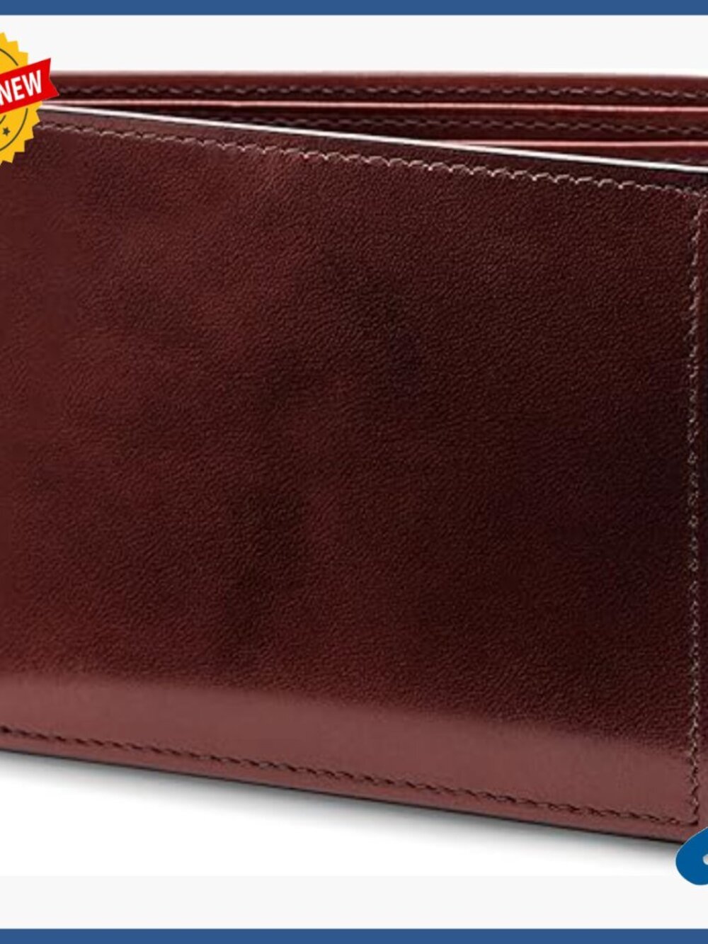 Men's RFID Blocking Leather Bifold Wallet with ID Window